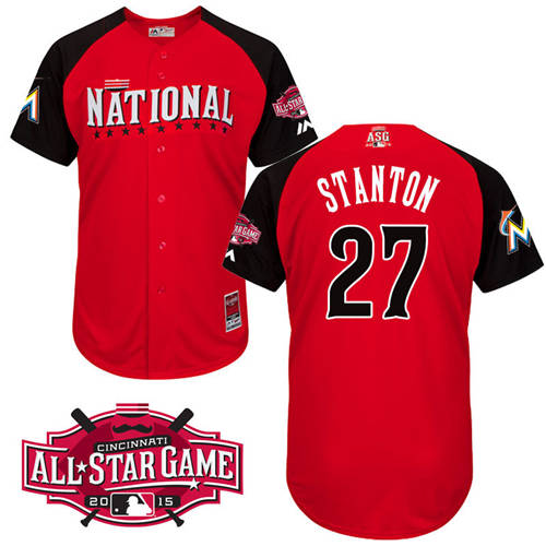 National League Authentic Giancarlo Stanton 2015 All-Star Stitched Jersey